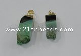 NGP2847 8*20mm - 12*40mm sticks druzy agate gemstone pendants