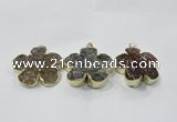 NGP2852 42*45mm - 50*52mm flower agate gemstone pendants