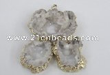 NGP2863 25*30mm - 40*45mm freeform druzy agate pendants