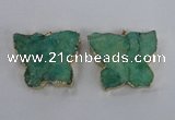 NGP2875 40*50mm - 45*55mm butterfly druzy agate pendants wholesale