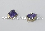 NGP2891 8*10mm - 10*12mm freeform druzy agate pendants