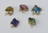 NGP2895 8*10mm - 10*12mm freeform druzy agate pendants