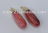 NGP2920 16*58mm - 18*60mm teardrop agate gemstone pendants