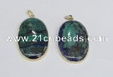 NGP2929 30*50mm - 32*52mm oval chrysocolla pendants