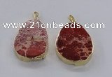 NGP2942 25*35mm – 35*45mm freeform sea sediment jasper pendants