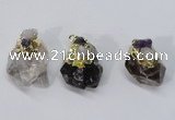 NGP2958 18*25mm - 20*35mm freeform mixed quartz pendants
