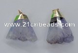 NGP2962 20*35mm - 30*45mm freeform druzy agate pendants