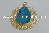 NGP2991 50mm - 52mm freeform druzy agate pendants