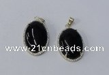 NGP3018 20*30mm oval agate gemstone pendants wholesale