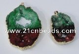 NGP3035 30*45mm – 40*60mm freeform druzy agate pendants