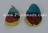 NGP3043 25*35mm – 30*40mm freeform druzy agate pendants