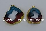 NGP3045 30*45mm – 40*60mm freeform druzy agate pendants