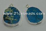 NGP3059 25*35mm – 35*45mm freeform sea sediment jasper pendants