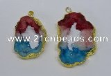 NGP3092 30*45mm – 40*60mm freeform druzy agate pendants