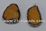 NGP3093 25*35mm – 30*40mm freeform druzy agate pendants