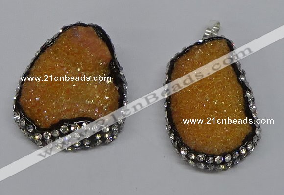 NGP3093 25*35mm – 30*40mm freeform druzy agate pendants