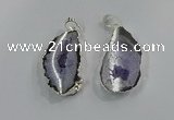 NGP3101 25*40mm - 30*50mm freeform druzy agate gemstone pendants