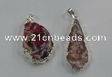 NGP3102 25*40mm - 30*50mm freeform druzy agate gemstone pendants