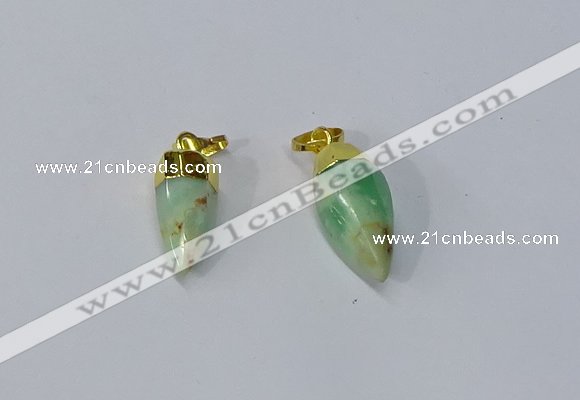 NGP3108 10*20mm - 10*25mm sticks Australia chrysoprase pendants