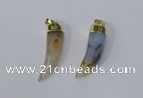 NGP3109 10*40mm - 12*45mm oxhorn montana agate pendants wholeasle