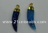 NGP3113 10*40mm - 12*45mm oxhorn agate pendants wholesale