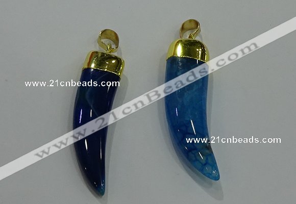 NGP3113 10*40mm - 12*45mm oxhorn agate pendants wholesale