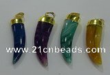 NGP3115 10*40mm - 12*45mm oxhorn agate pendants wholesale