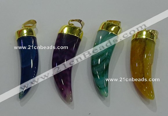 NGP3115 10*40mm - 12*45mm oxhorn agate pendants wholesale