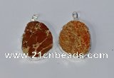 NGP3150 25*35mm - 35*45mm freeform sea sediment jasper pendants