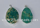 NGP3154 25*35mm - 35*45mm freeform sea sediment jasper pendants