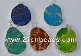 NGP3156 25*35mm - 35*45mm freeform sea sediment jasper pendants