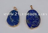 NGP3185 25*35mm - 35*45mm freeform sea sediment jasper pendants