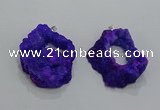 NGP3189 30*40mm - 45*50mm freeform druzy agate pendants