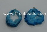 NGP3191 30*40mm - 45*50mm freeform druzy agate pendants