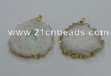 NGP3195 35*40mm - 45*50mm freeform druzy agate pendants