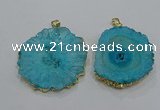 NGP3199 35*40mm - 45*50mm freeform druzy agate pendants