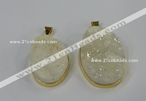 NGP3210 30*40mm - 35*45mm freeform druzy agate pendants