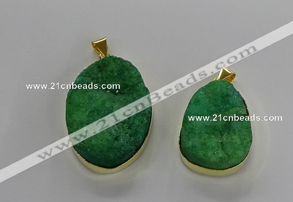NGP3215 30*40mm - 35*45mm freeform druzy agate pendants