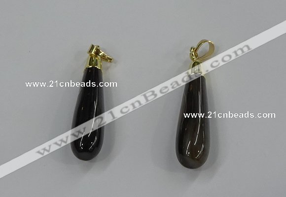 NGP3226 9*38mm - 10*40mm teardrop agate gemstone pendants