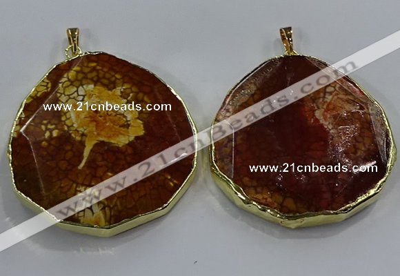 NGP3248 40*45mm - 50*55mm freeform agate gemstone pendants