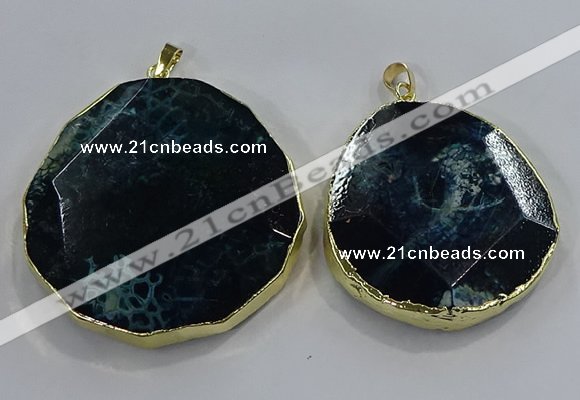 NGP3249 40*45mm - 50*55mm freeform agate gemstone pendants