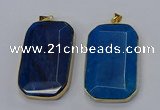 NGP3284 35*60mm octagonal agate gemstone pendants wholesale