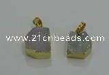 NGP3321 8*12mm - 15*20mm freeform druzy agate gemstone pendants