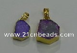 NGP3323 8*12mm - 15*20mm freeform druzy agate gemstone pendants