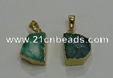 NGP3326 8*12mm - 15*20mm freeform druzy agate gemstone pendants