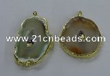 NGP3361 45*55mm - 50*65mm freeform druzy agate pendants