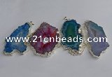 NGP3391 40*45mm - 45*60mm freeform druzy agate pendants