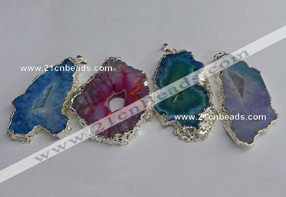 NGP3391 40*45mm - 45*60mm freeform druzy agate pendants