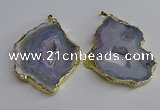 NGP3396 40*45mm - 45*60mm freeform druzy agate pendants