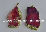 NGP3397 40*45mm - 45*60mm freeform druzy agate pendants